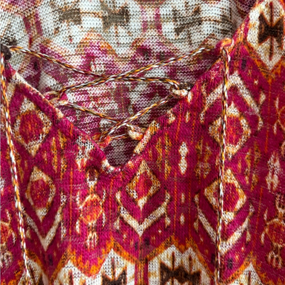New Directions Pink and Brown Graphic Sweater - Picture 4 of 7